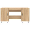 Bureau chêne sonoma 140x50x75 cm bois d'ingénierie 