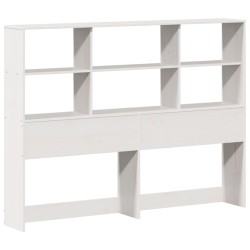 Tête de lit avec rangement blanc 120 cm bois massif de pin 