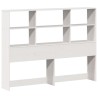 Tête de lit avec rangement blanc 120 cm bois massif de pin 