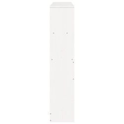 Tête de lit avec rangement blanc 120 cm bois massif de pin 