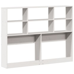 Tête de lit avec rangement blanc 120 cm bois massif de pin 