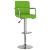 Tabourets de bar lot de 2 vert similicuir 