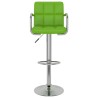 Tabourets de bar lot de 2 vert similicuir 