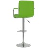 Tabourets de bar lot de 2 vert similicuir 