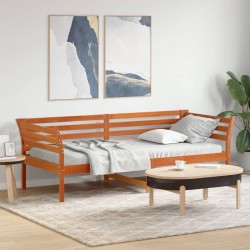 Lit de jour sans matelas cire marron 100x200 cm pin massif 