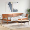 Lit de jour sans matelas cire marron 100x200 cm pin massif 