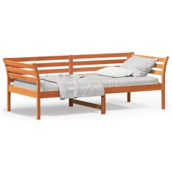 Lit de jour sans matelas cire marron 100x200 cm pin massif 