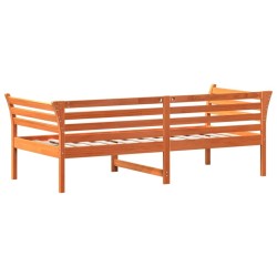 Lit de jour sans matelas cire marron 100x200 cm pin massif 