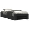 Cadre de lit sans matelas noir 75x190 cm bois ingénierie 