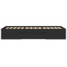 Cadre de lit sans matelas noir 75x190 cm bois ingénierie 