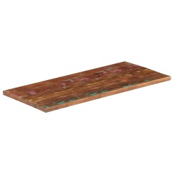 Dessus de table 100x50x3,8cm rectangulaire bois massif récupéré 