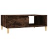Table basse chêne fumé 90x60x35 cm bois d'ingénierie 