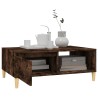 Table basse chêne fumé 90x60x35 cm bois d'ingénierie 