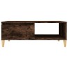 Table basse chêne fumé 90x60x35 cm bois d'ingénierie 