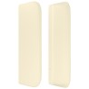 Tête de lit avec oreilles Crème 163x16x78/88 cm Similicuir 