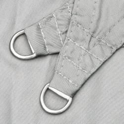 Voile d'ombrage gris clair 7x7 m 100% polyester oxford 