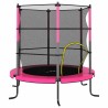 Trampoline avec filet de sécurité Rond 140x160 cm Rose 