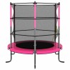 Trampoline avec filet de sécurité Rond 140x160 cm Rose 