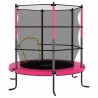 Trampoline avec filet de sécurité Rond 140x160 cm Rose 