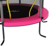 Trampoline avec filet de sécurité Rond 140x160 cm Rose 