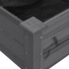 Jardinière sur roues avec doublure gris 71x37x80 cm bois sapin 