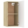 Meubles TV 2 pcs Blanc et chêne sonoma Bois d’ingénierie 