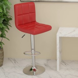 Tabouret de bar Rouge bordeaux Similicuir 