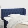 Tête de lit avec oreilles Bleu 103x23x78/88 cm Tissu 