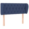 Tête de lit avec oreilles Bleu 103x23x78/88 cm Tissu 