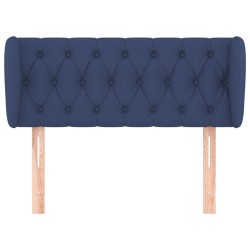 Tête de lit avec oreilles Bleu 103x23x78/88 cm Tissu 