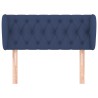 Tête de lit avec oreilles Bleu 103x23x78/88 cm Tissu 