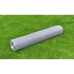Grillage pour volière acier galvanisé 25x1 m argenté 