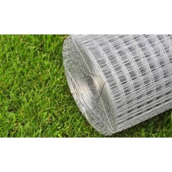Grillage pour volière acier galvanisé 25x1 m argenté 