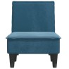 Chaise longue bleu velours 
