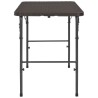 Table de jardin pliante Marron 120x60x74cm PEHD Aspect de rotin 
