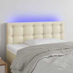 Tête de lit à LED Crème 80x5x78/88 cm Similicuir 