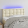 Tête de lit à LED Crème 80x5x78/88 cm Similicuir 