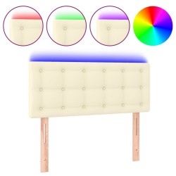 Tête de lit à LED Crème 80x5x78/88 cm Similicuir 