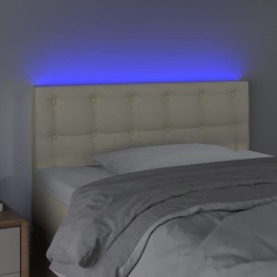 Tête de lit à LED Crème 80x5x78/88 cm Similicuir 