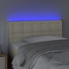 Tête de lit à LED Crème 80x5x78/88 cm Similicuir 