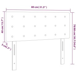 Tête de lit à LED Crème 80x5x78/88 cm Similicuir 