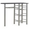 Ensemble de bar avec étagères 3 pcs Bois et acier Noir 