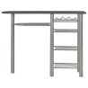 Ensemble de bar avec étagères 3 pcs Bois et acier Noir 