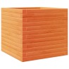 Jardinière cire marron 50x50x46 cm bois de pin massif 