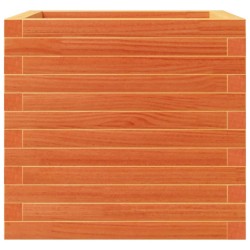 Jardinière cire marron 50x50x46 cm bois de pin massif 