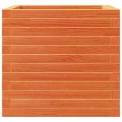 Jardinière cire marron 50x50x46 cm bois de pin massif 
