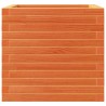 Jardinière cire marron 50x50x46 cm bois de pin massif 