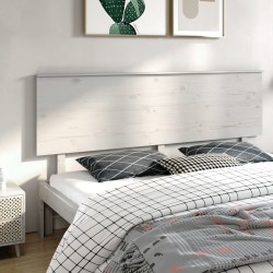 Tête de lit Blanc 204x6x82,5 cm Bois massif de pin 