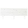Tête de lit Blanc 204x6x82,5 cm Bois massif de pin 