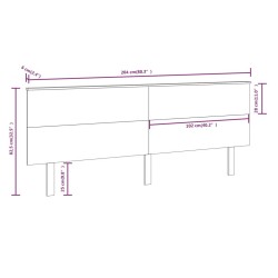 Tête de lit Blanc 204x6x82,5 cm Bois massif de pin 